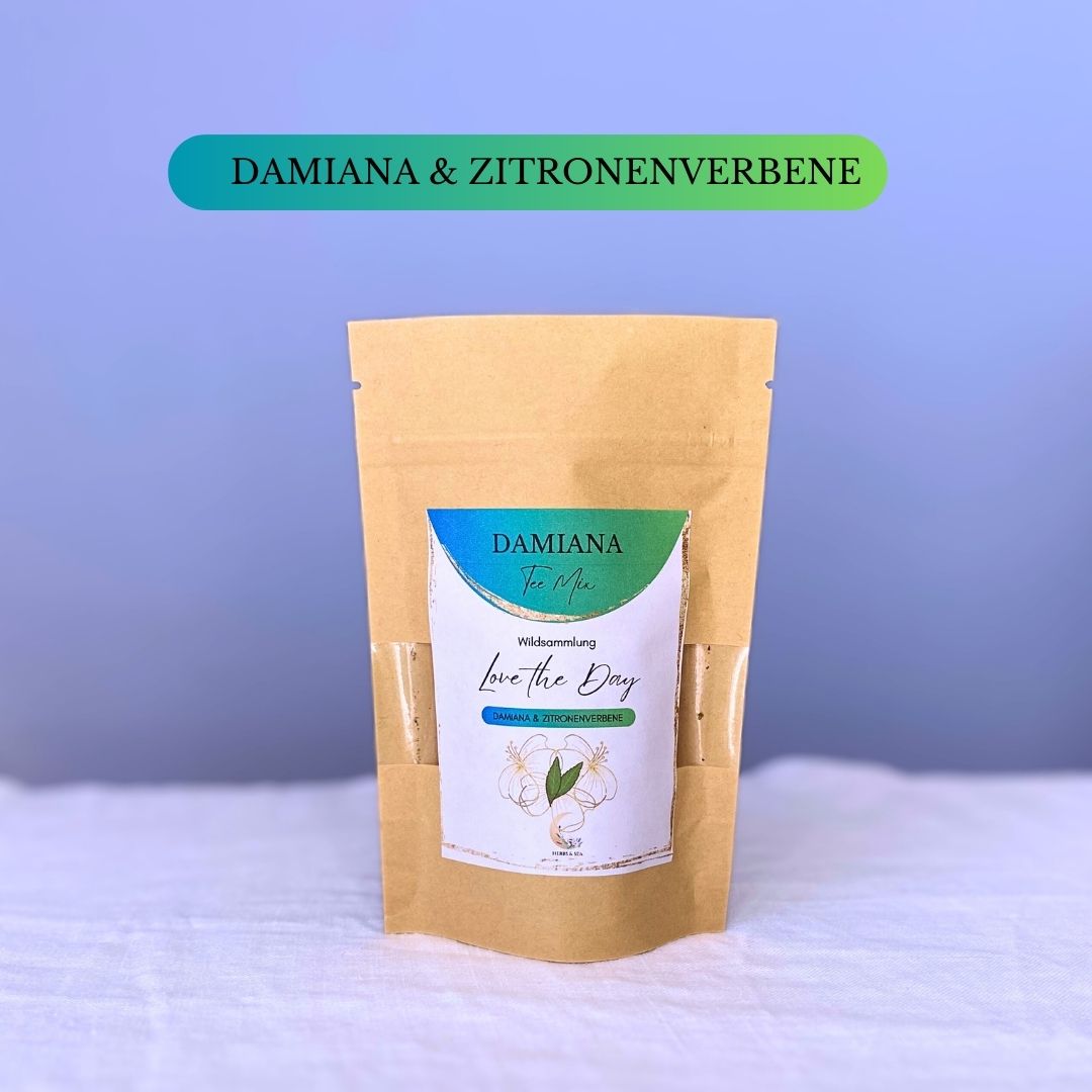 Chá Damiana com Lúcia-Lima / Turnera diffusa / Limão verbena ORGÂNICO / Afrodisíaco / 100% Natural