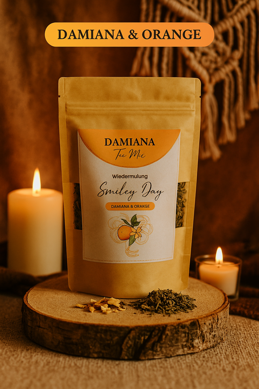 Chá Damiana com Laranja / Turnera diffusa / Laranja ORGÂNICA / Afrodisíaco / 100% natural