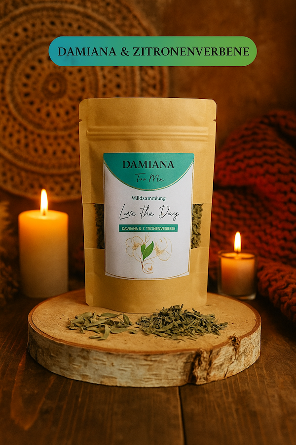 Love the Day - Damiana Tee mit Zitronenverbene / Turnera diffusa / BIO Zitronenverbene / Aphrodisiakum / 100 % Natürlich