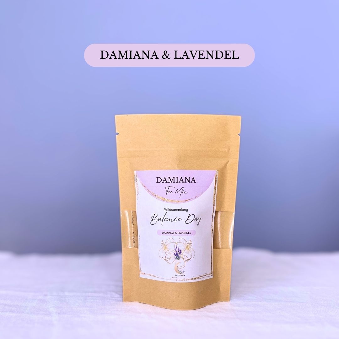 Chá de Damiana com Lavanda / Turnera diffusa / Orgânico Lavanda / Afrodisíaco / 100 % Natural