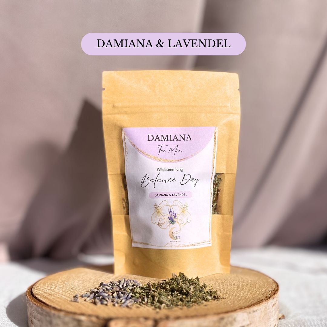 Chá de Damiana com Lavanda / Turnera diffusa / Orgânico Lavanda / Afrodisíaco / 100 % Natural