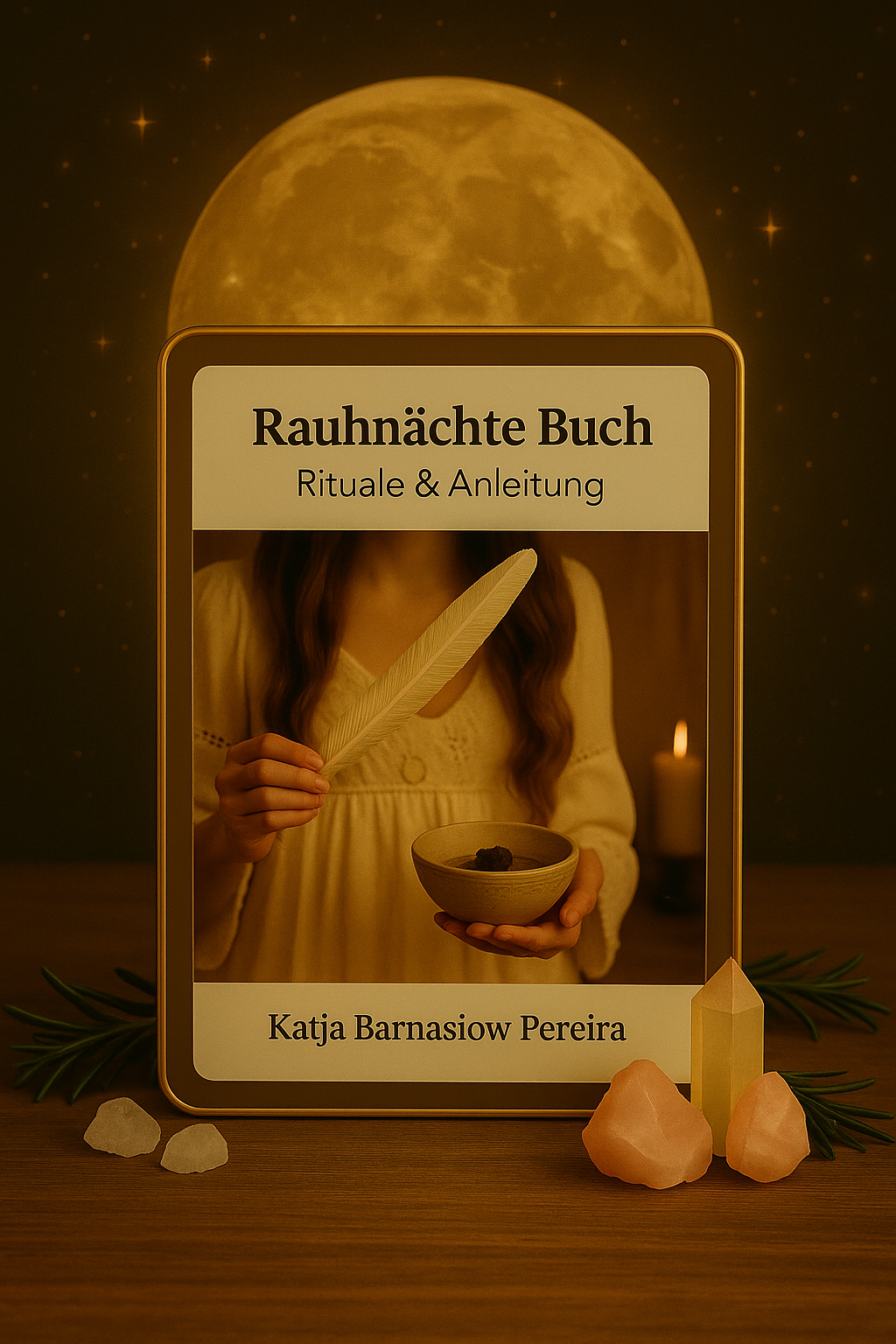Rauhnächte Ritual Set + Buch – Energetisiertes Set für 21 heilige Nächte | Energiespray, Räucherung, Räuchersand & Tee | Handmade